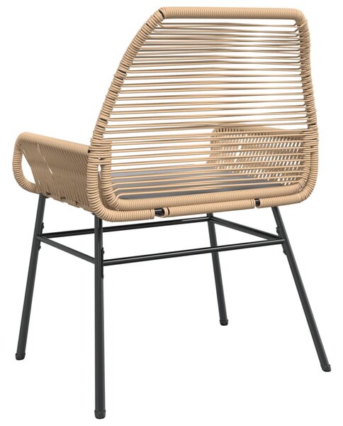 2 db barna polyrattan kerti szék párnákkal