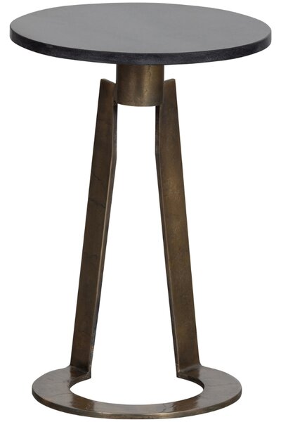 Hoorns Fekete márvány oldalasztal Mate 38 cm