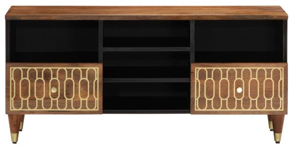 Tömör mangófa TV-szekrény 100 x 33 x 46 cm