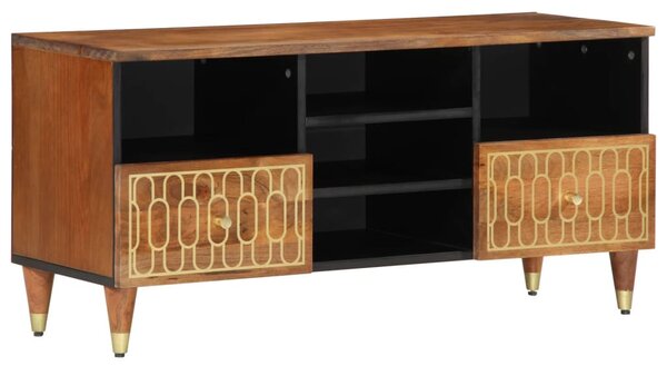Tömör mangófa TV-szekrény 100 x 33 x 46 cm