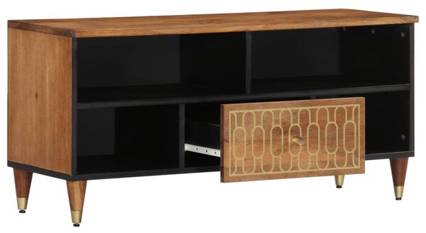 Tömör mangófa TV-szekrény 100 x 33 x 46 cm