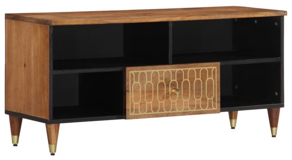 Tömör mangófa TV-szekrény 100 x 33 x 46 cm