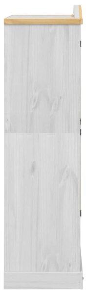 Fehér Corona tömör fenyőfa ruhásszekrény 102 x 52 x 186 cm