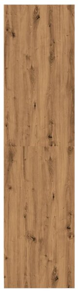 Kézműves tölgy színű szerelt fa ruhásszekrény 100 x 50 x 200 cm
