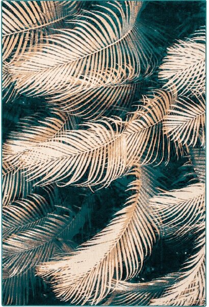 Petróleumkék gyapjú szőnyeg 133x180 cm Areca – Agnella