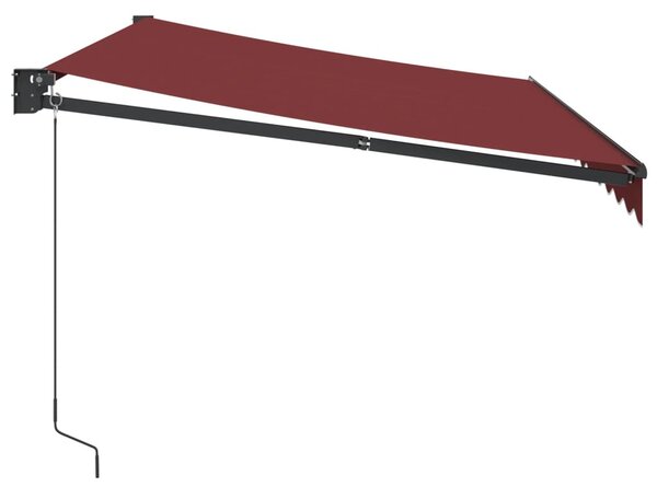 Burgundi vörös kézzel kihúzható napellenző 350 x 250 cm
