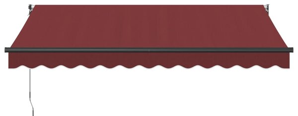 Burgundi vörös kézzel kihúzható napellenző 350 x 250 cm