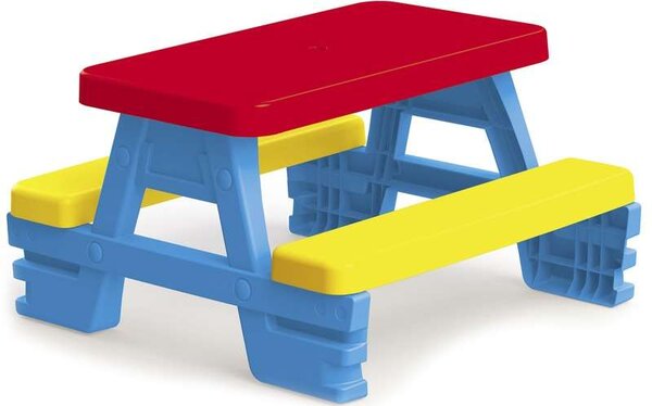 Négy személyes Piknik Asztal - kék-piros