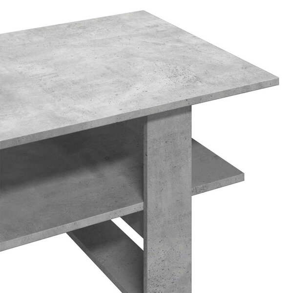 Betonszürke szerelt fa dohányzóasztal 102 x 55 x 42 cm