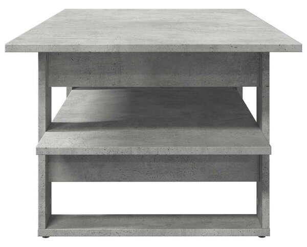 Betonszürke szerelt fa dohányzóasztal 102 x 55 x 42 cm