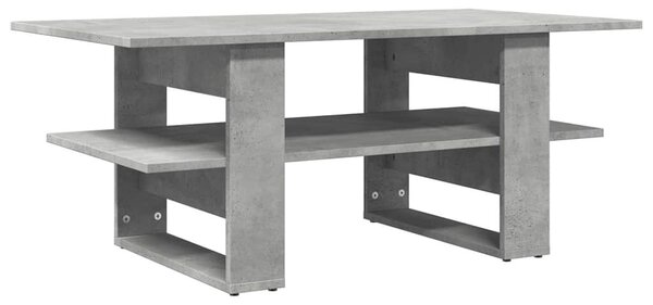 Betonszürke szerelt fa dohányzóasztal 102 x 55 x 42 cm