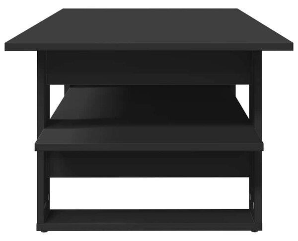 Fekete szerelt fa dohányzóasztal 102 x 55 x 42 cm