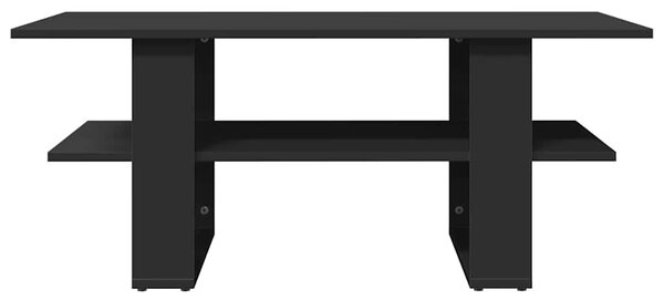 Fekete szerelt fa dohányzóasztal 102 x 55 x 42 cm