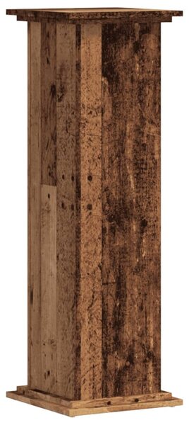 Antik fa színű szerelt fa növényállvány 33 x 33 x 100 cm