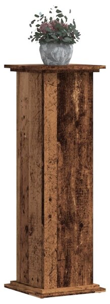 Antik fa színű szerelt fa növényállvány 33 x 33 x 100 cm