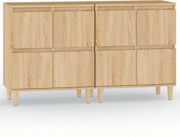 VIDAXL - Tálalóasztal Szett - Sonoma Tölgy - 2 db - 60x35x70 cm
