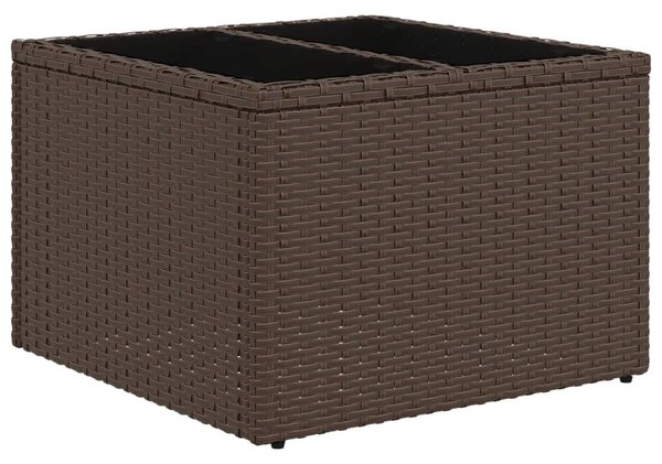 11 részes barna polyrattan kerti ülőgarnitúra párnákkal