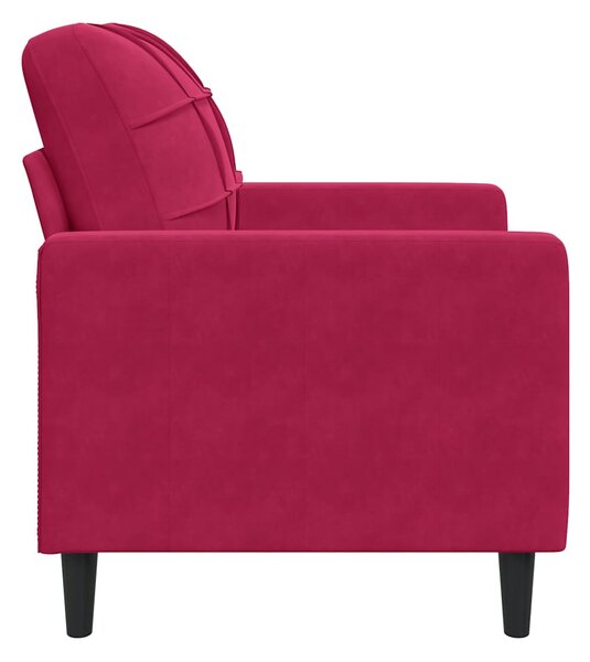 Bordó bársony kanapéfotel 60 cm