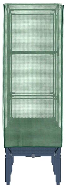 Rattan megjelenésű magaságyás melegháztakaróval 80x40x140 cm