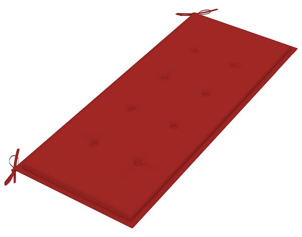 Összecsukható bambusz kerti pad párnával 118 cm