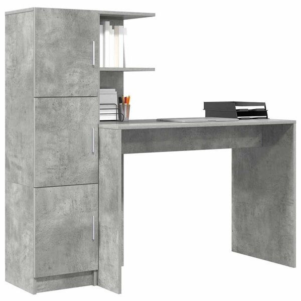 Asztal 2 pcs Beton Szürke