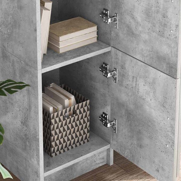 Asztal 2 pcs Beton Szürke
