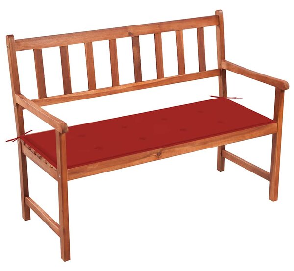 Tömör akácfa kerti pad párnával 120 cm