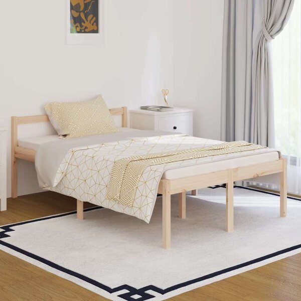 VidaXL Small Double tömör fenyőfa ágy időseknek 120 x 190 cm