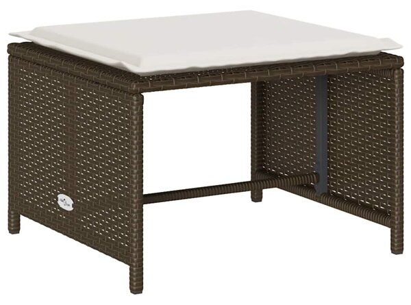5 részes polyrattan kerti kanapé garnitúra párnákkal stackable