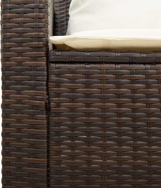 5 részes polyrattan kerti kanapé garnitúra párnákkal stackable