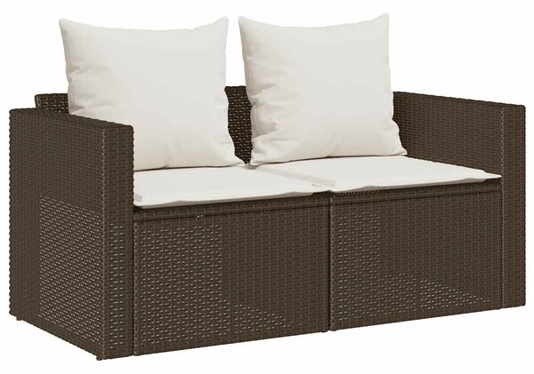 5 részes polyrattan kerti kanapé garnitúra párnákkal stackable
