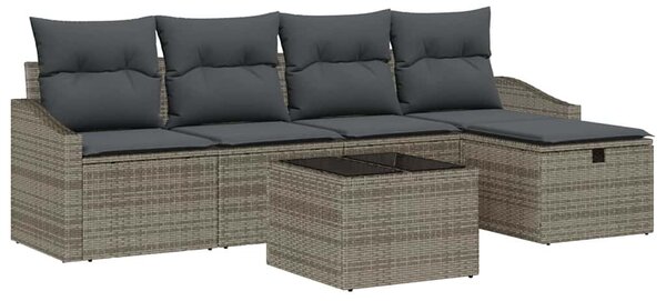 Kanapé Szett párnával 5 pcs polirattan
