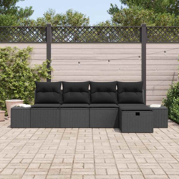 Kanapé Szett párnával 6 pcs polirattan