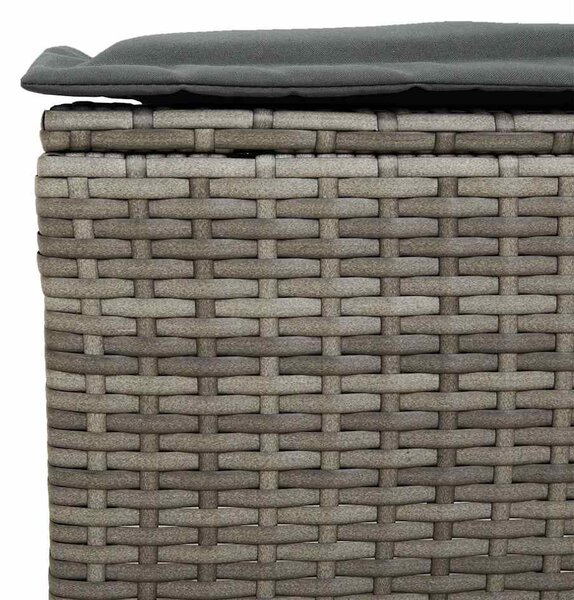4 részes szürke polyrattan kerti ülőgarnitúra párnákkal