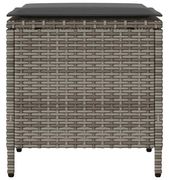 4 részes szürke polyrattan kerti ülőgarnitúra párnákkal
