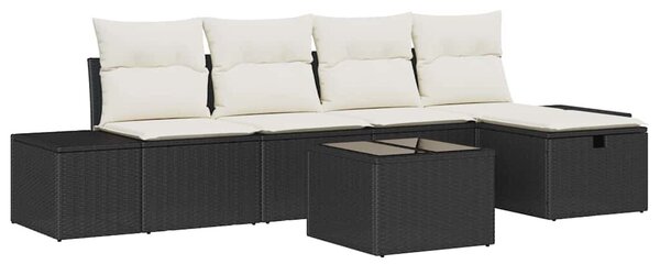 Kanapé Szett párnával 6 pcs polirattan
