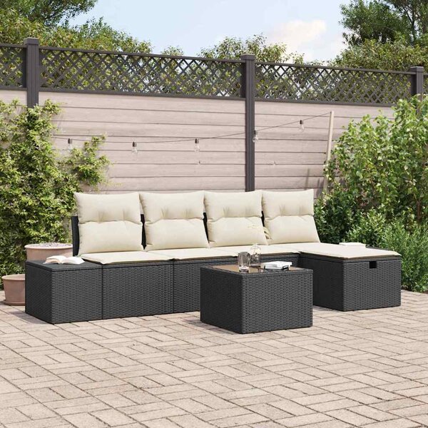 Kanapé Szett párnával 6 pcs polirattan