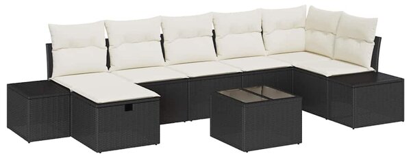 Kanapé Szett párnával 8 pcs polirattan