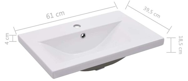 VidaXL Fürdőszoba Bútorszett - Fehér - 60cm