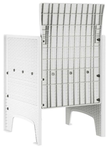 Kerti Szék párnával 2 pcs Fehér 53 x 49 x 85 cm Polipropilén