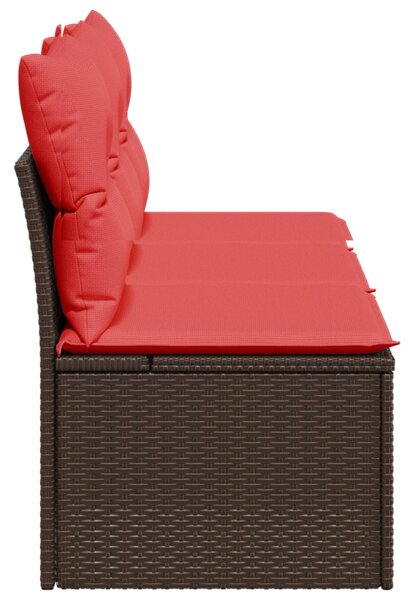 | Kerti kanapé | párnával Barna 165 x 62 x 69 cm Poli rattan