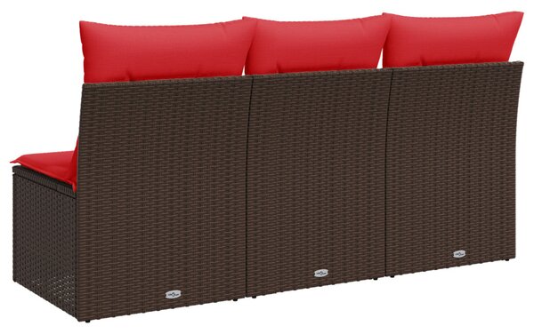 | Kerti kanapé | párnával Barna 165 x 62 x 69 cm Poli rattan