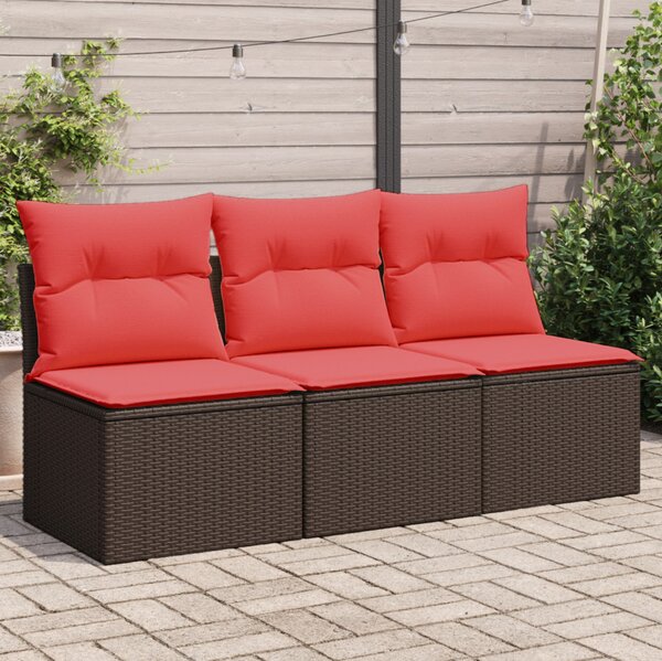 | Kerti kanapé | párnával Barna 165 x 62 x 69 cm Poli rattan
