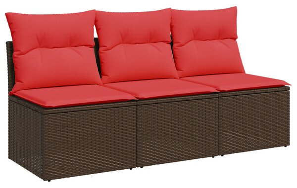| Kerti kanapé | párnával Barna 165 x 62 x 69 cm Poli rattan