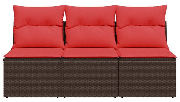 | Kerti kanapé | párnával Barna 165 x 62 x 69 cm Poli rattan