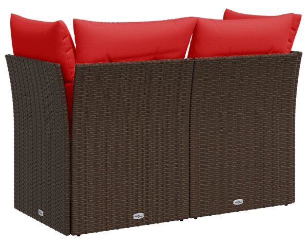 | Kerti kanapé | párnával Barna 124 x 62 x 69 cm polirattan