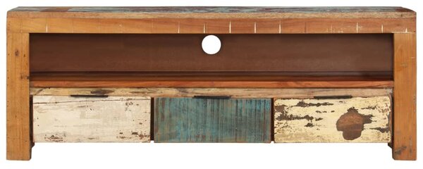 Tömör újrahasznosított fa TV-szekrény 110 x 30 x 40 cm