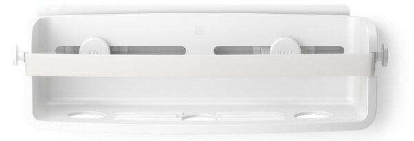 Fehér öntapadós újrahasznosított műanyag fürdőszobai polc Flex Adhesive – Umbra