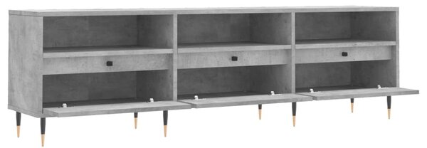 Betonszürke szerelt fa TV-szekrény 150x30x44,5 cm