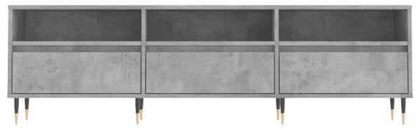 Betonszürke szerelt fa TV-szekrény 150x30x44,5 cm